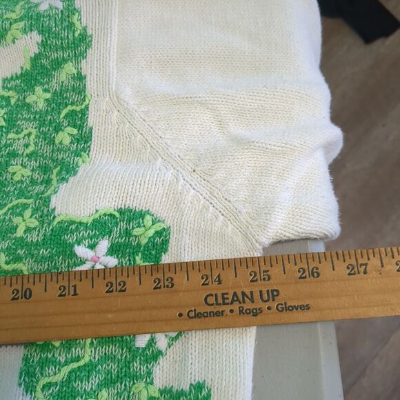 The Quacker Factory Sweater Cardigan 1x spring birdhouse Embroidered Grandma - Picture 6 of 8